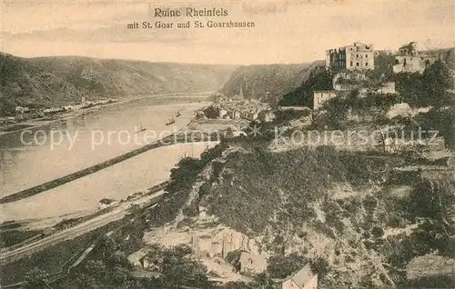 AK / Ansichtskarte St_Goar Ruine Rheinfels mit Gorshausen St_Goar