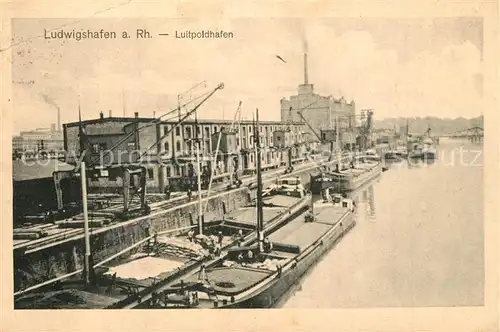 AK / Ansichtskarte Ludwigshafen_Rhein Luitpoldhafen Ludwigshafen Rhein