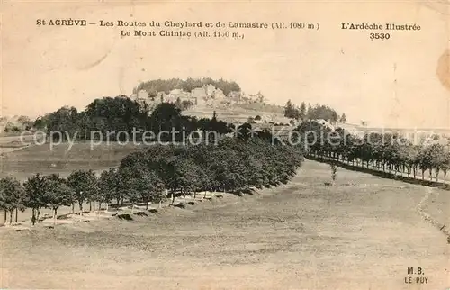 AK / Ansichtskarte Saint Agreve Les Routes du Cheylard et de Lamastre Mont Chiniac Saint Agreve