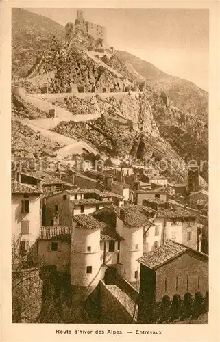 AK / Ansichtskarte Entrevaux Route d hiver des Alpes Entrevaux