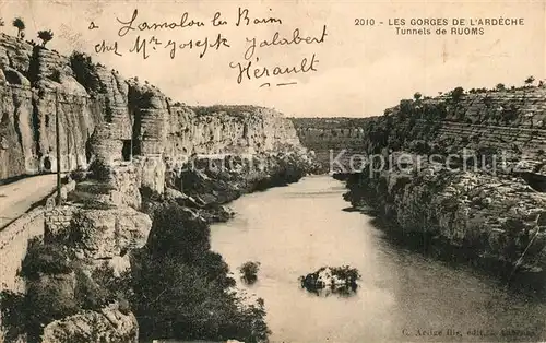 AK / Ansichtskarte Ruoms Les Gorges de l Ardeche Tunnels de Ruoms Ruoms