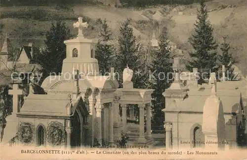 AK / Ansichtskarte Barcelonnette Cimetiere les Monuments Barcelonnette