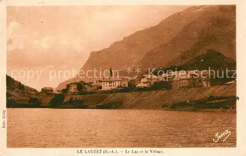 AK / Ansichtskarte Le_Lauzet Ubaye Lac du Lauzet et le village Le_Lauzet Ubaye