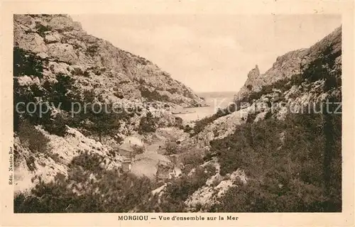 AK / Ansichtskarte Marseille_Bouches du Rhone Calanque de Morgiou vue d ensemble sur la mer Marseille