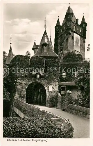 AK / Ansichtskarte Cochem_Mosel Burgeingang Cochem Mosel