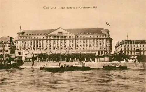 AK / Ansichtskarte Koblenz_Rhein Hotel Bellevue Koblenzer Hof am Rhein Koblenz_Rhein