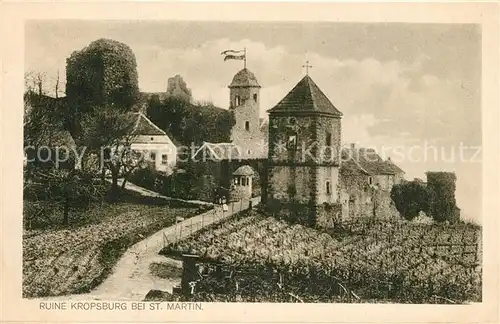 AK / Ansichtskarte St_Martin_Rheinpfalz Burgruine Kropsburg St_Martin_Rheinpfalz