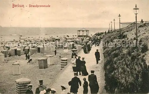 AK / Ansichtskarte Borkum_Nordseebad Strandpromenade Borkum_Nordseebad