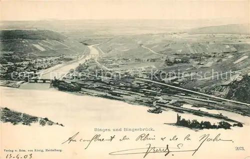 AK / Ansichtskarte Bingen_Rhein und Bingerbrueck Bingen Rhein