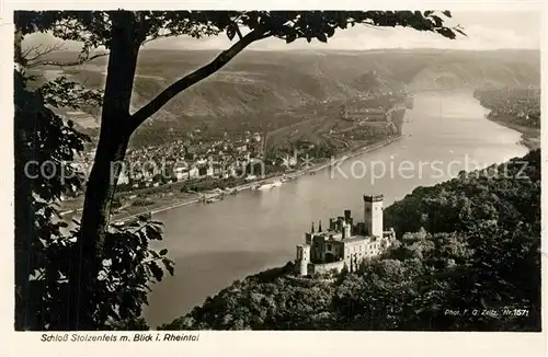 AK / Ansichtskarte Stolzenfels Schloss Stolzenfels Blick ins Rheintal Stolzenfels