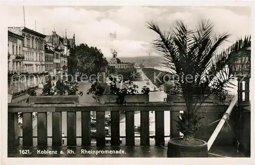 AK / Ansichtskarte Koblenz_Rhein Rheinpromenade Koblenz_Rhein