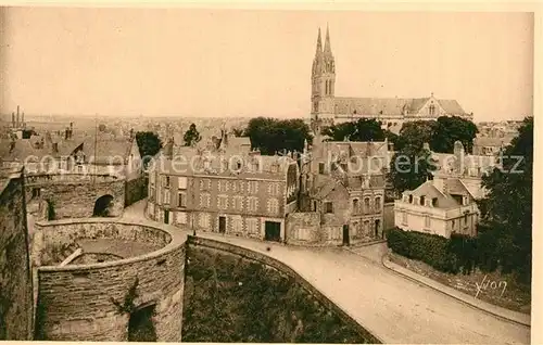 AK / Ansichtskarte Angers Vue generale prise du Chateau Eglise Angers