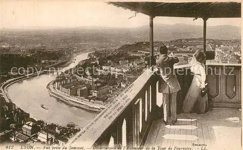 AK / Ansichtskarte Lyon_France Vue prise du Sommet Observatoire de l Ascenseur de latour de Fourviere Lyon France