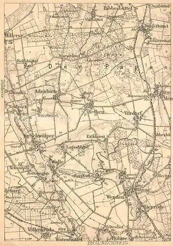 AK / Ansichtskarte Braunschweig 1000jaehrige Hansestadt um Umgebung Karte des Deutschen Reiches Braunschweig