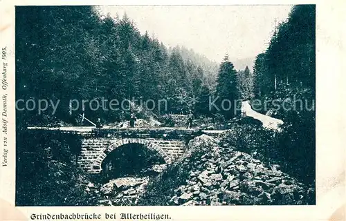 AK / Ansichtskarte Allerheiligen_Oppenau Grindenbachbruecke Allerheiligen_Oppenau