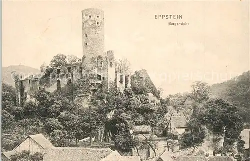 AK / Ansichtskarte Eppstein_Taunus Blick zur Burg Ruine Eppstein_Taunus