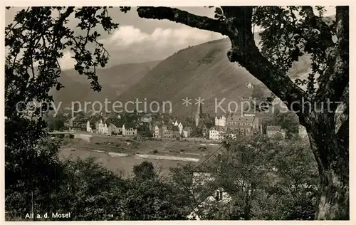 AK / Ansichtskarte Alf_Mosel Durchblick ueber die Mosel zum Ort Alf_Mosel