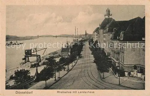 AK / Ansichtskarte Duesseldorf Rheinallee mit Landeshaus Duesseldorf