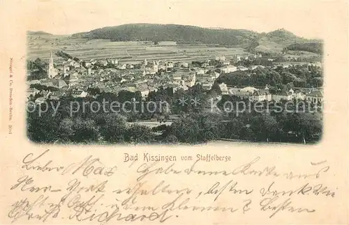 AK / Ansichtskarte Bad_Kissingen Panorama Blick vom Staffelberge Bad_Kissingen