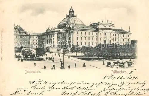 AK / Ansichtskarte Muenchen Justizpalast Muenchen