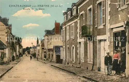 AK / Ansichtskarte Chateauneuf sur Sarthe Route de la Gare Chateauneuf sur Sarthe