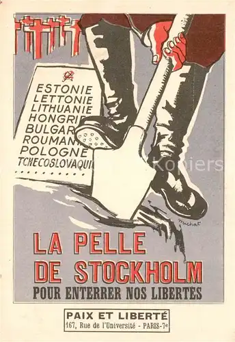 AK / Ansichtskarte Paris La Pelle de Stockholm Paix et Liberte Paris