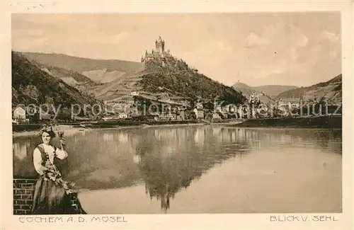 AK / Ansichtskarte Cochem_Mosel Mosel Blick vom Sehl Cochem Mosel