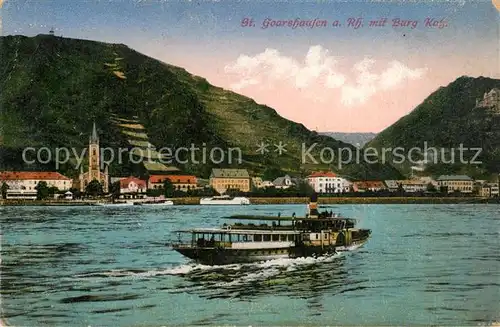 AK / Ansichtskarte St_Goarshausen Rhein mit Burg Katz St_Goarshausen