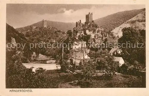 AK / Ansichtskarte Manderscheid_Eifel Burgruine Manderscheid Eifel