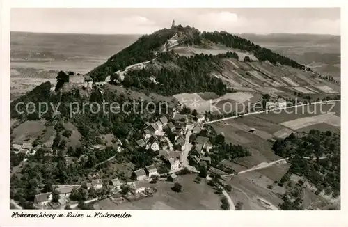 AK / Ansichtskarte Hohenrechberg Fliegeraufnahme mit Ruine und Hinterweiler Hohenrechberg