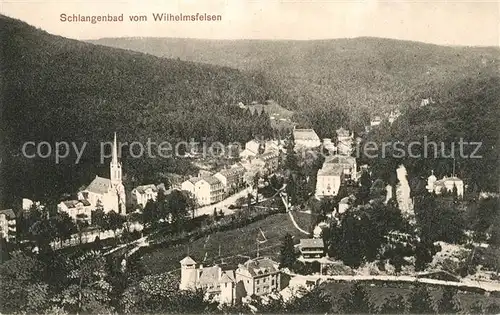 AK / Ansichtskarte Schlangenbad_Taunus Blick vom Wilhelmsfelsen Schlangenbad_Taunus