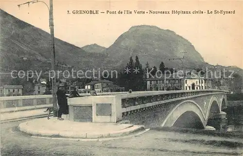 AK / Ansichtskarte Grenoble Pont de l Ile Verte Nouveaux Hopitaux civils St Eynard  Grenoble