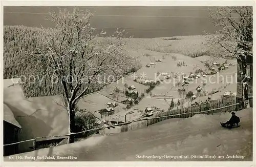 AK / Ansichtskarte Sachsenberg Georgenthal am Aschberg Winterpanorama Sachsenberg Georgenthal