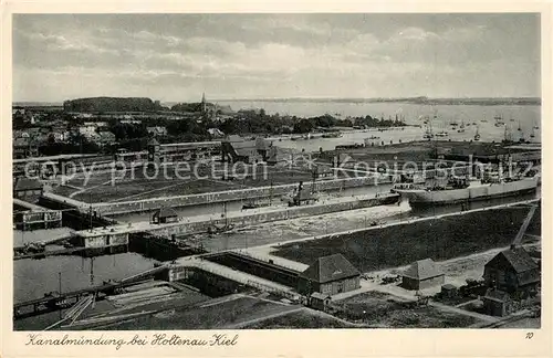 AK / Ansichtskarte Holtenau_Kiel Kanalmuendung Hafen Holtenau Kiel