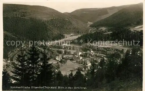 AK / Ansichtskarte Sitzendorf_Thueringen Panorama Blick ins Sorbitztal Thueringer Wald Sitzendorf Thueringen