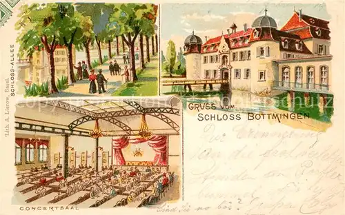 AK / Ansichtskarte Bottmingen Schloss Allee Concertsaal Bottmingen