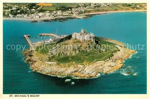 AK / Ansichtskarte Saint_Michaels_Mount Fliegeraufnahme Saint_Michaels_Mount