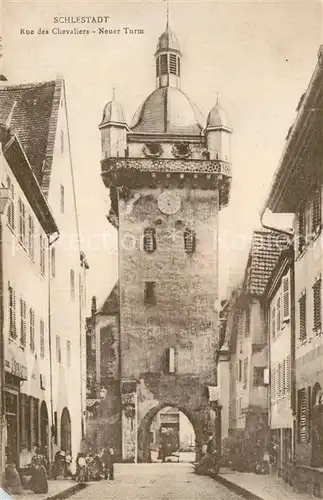 AK / Ansichtskarte Schlestadt Rue des Chevaliers Neuer Turm Schlestadt