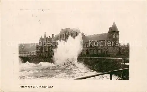 AK / Ansichtskarte Aberystwyth Rough Sea 