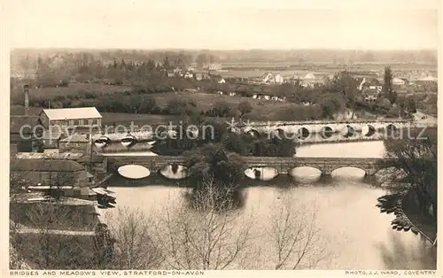 AK / Ansichtskarte Stratford_on_Avon Bridges Meadows Stratford_on_Avon