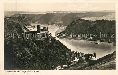 AK / Ansichtskarte Goarshausen_St Burg Katz Sankt Goar Lorelei Goarshausen_St