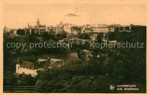 AK / Ansichtskarte Luxembourg_Luxemburg Vue generale Luxembourg Luxemburg