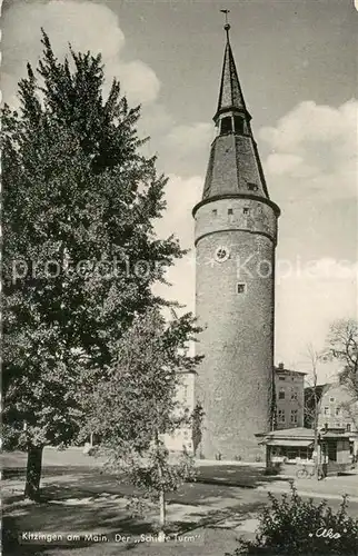 AK / Ansichtskarte Kitzingen_Main Der Schiefe Turm Kitzingen Main