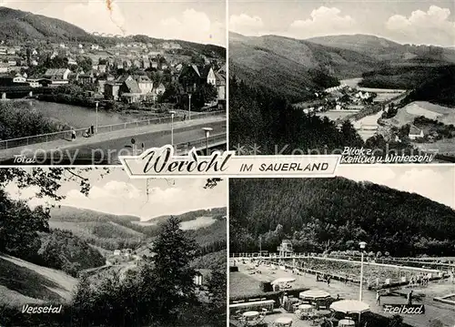 AK / Ansichtskarte Werdohl Kettling Wintersohl Versetal Freibad Panorama Werdohl