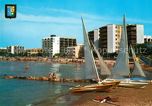 AK / Ansichtskarte Salou Playa y Paseo Segelboote Salou