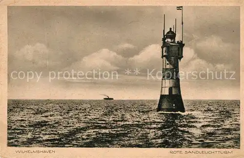 AK / Ansichtskarte Wilhelmshaven Roter Sandleuchtturm Wilhelmshaven