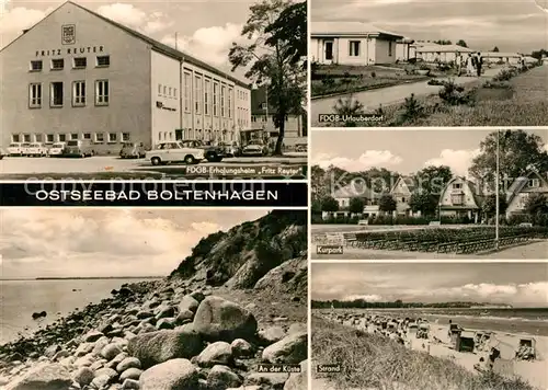 AK / Ansichtskarte Boltenhagen_Ostseebad FDGB Erholungsheim Fritz Reuter Urlauberdorf Kurpark Strand Kueste Boltenhagen_Ostseebad