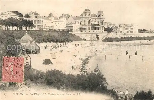 AK / Ansichtskarte Royan_Charente Maritime Plage Casino de Foncillon Royan Charente Maritime