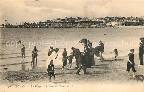 AK / Ansichtskarte Royan_Charente Maritime Plage Heure du Bain Royan Charente Maritime