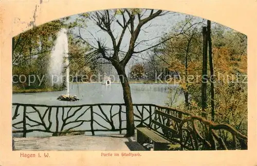 AK / Ansichtskarte Hagen_Westfalen Stadtpark Hagen_Westfalen